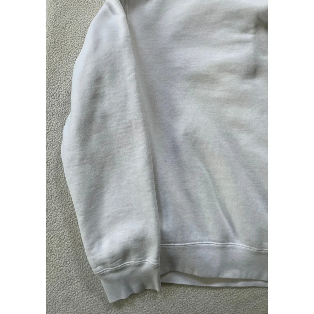 Polo Ralph Lauren Mens Large Quarter Zip Sweatshirt White Fleece Pullover